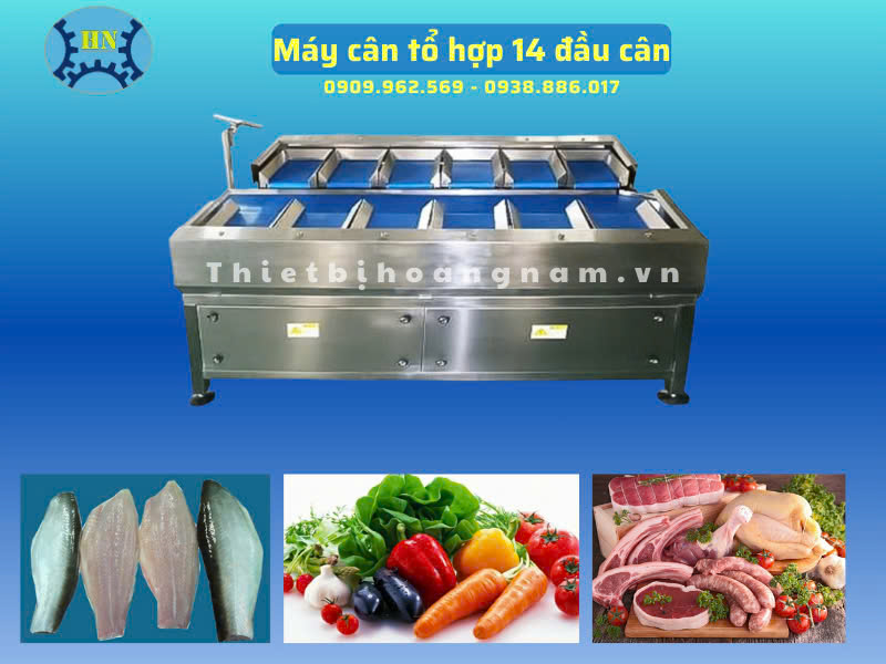 Cân tổ hợp 14 đầu cân