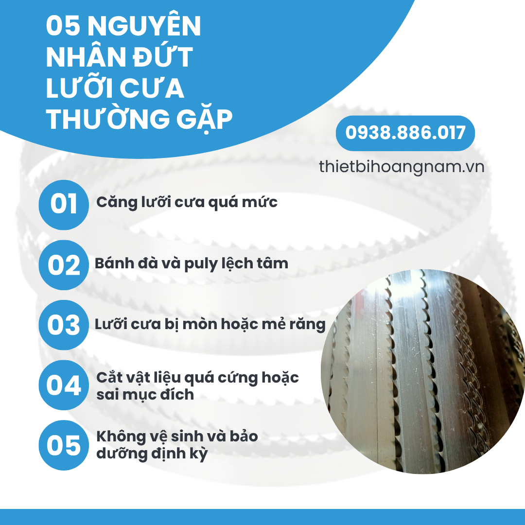 Top 5 nguyên nhân đứt lưỡi cưa xương